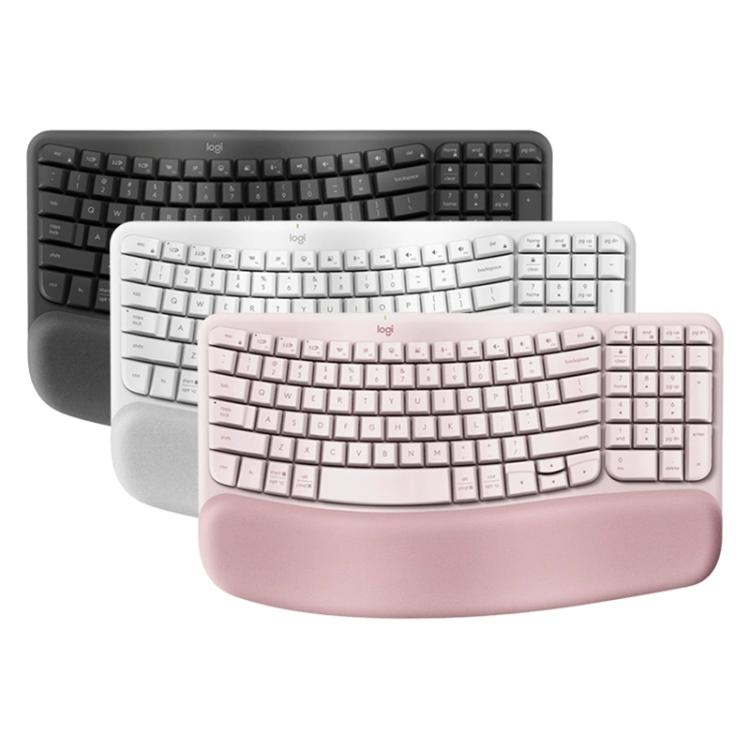Logitech WAVE KEYS Wireless Ergonomic Keyboard(White) - Wireless Keyboard by Logitech | Online Shopping UK | buy2fix