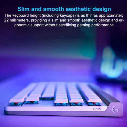 Logitech G515 LIGHTSPEED TKL Wireless Low-Profile Mechanical Gaming Keyboard, GX-L Mechanical Switches(Black) - Wireless Keyboard by Logitech | Online Shopping UK | buy2fix