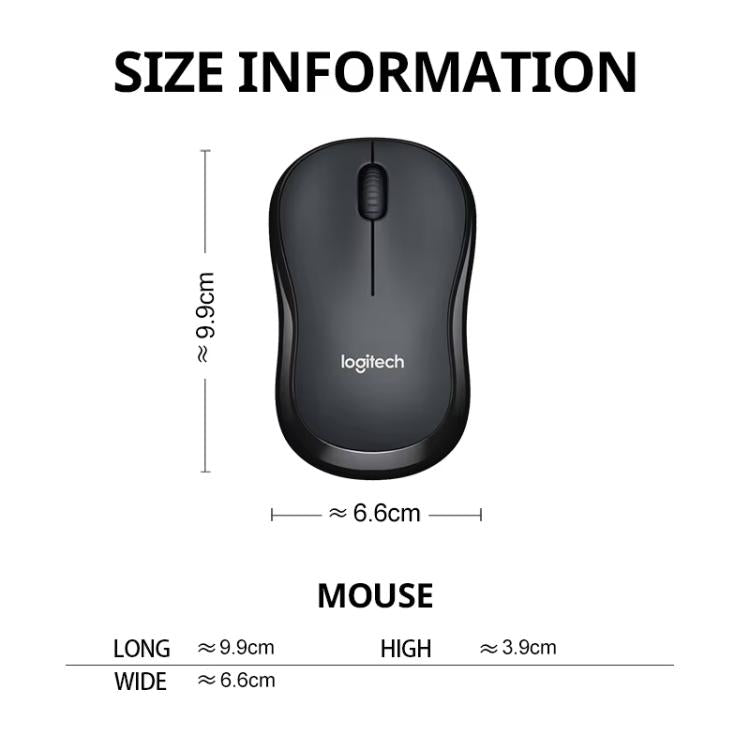 Logitech M240 1000dpi Silent Wireless Bluetooth Mouse(Black) - Wireless Mice by Logitech | Online Shopping UK | buy2fix