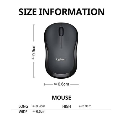 Logitech M240 1000dpi Silent Wireless Bluetooth Mouse(Black) - Wireless Mice by Logitech | Online Shopping UK | buy2fix