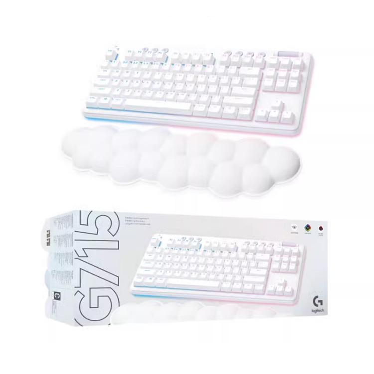 Logitech G715 Dual-Mode 87-Key RGB Wireless Bluetooth Mechanical Keyboard, Tea Shaft(White) - Wireless Keyboard by Logitech | Online Shopping UK | buy2fix