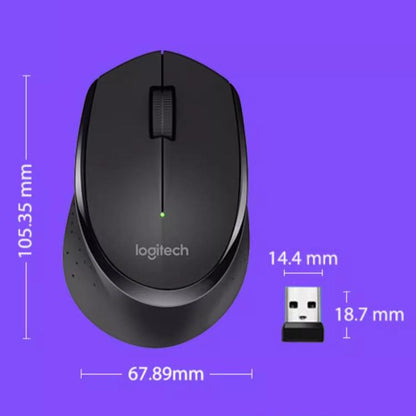 Logitech M275 1000dpi 2.4GHz Wireless Mouse with USB(Black) - Wireless Mice by Logitech | Online Shopping UK | buy2fix