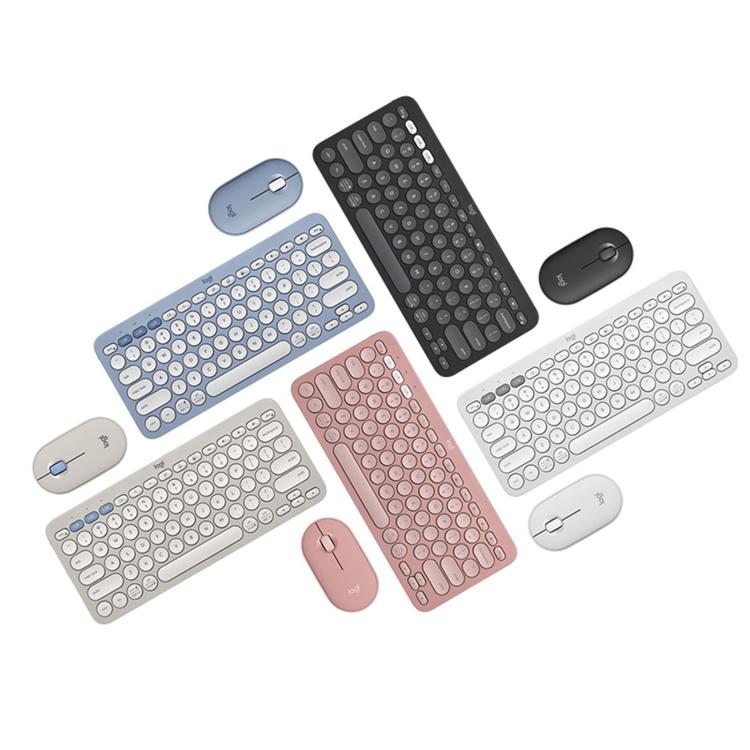 罗技 PEBBLE 2 COMBO Thin and Light Wireless Slim Bluetooth Keyboard and Mouse Set(Pink) - Wireless Keyboard by Logitech | Online Shopping UK | buy2fix