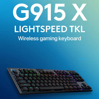 Logitech G915 X LIGHTSPEED TKL Low Profile Gaming Keyboard(Black Clicky) - Wireless Keyboard by Logitech | Online Shopping UK | buy2fix