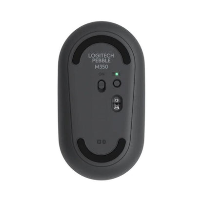 Logitech PEBBLE M350 1000DPI Ultra-Thin Dual-Mode Wireless Bluetooth Mouse(Black) - Wireless Mice by Logitech | Online Shopping UK | buy2fix