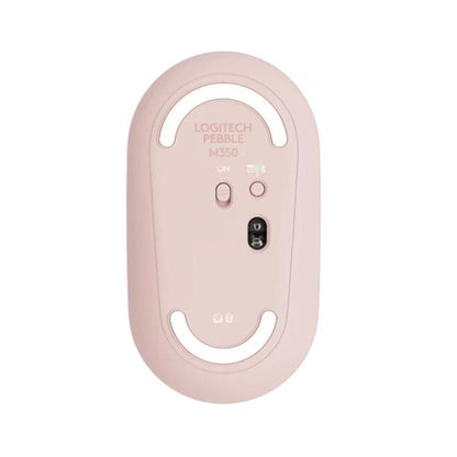 Logitech PEBBLE M350 1000DPI Ultra-Thin Dual-Mode Wireless Bluetooth Mouse(Pink) - Wireless Mice by Logitech | Online Shopping UK | buy2fix