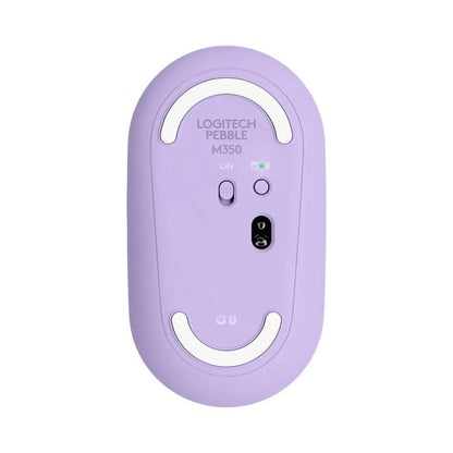 Logitech PEBBLE M350 1000DPI Ultra-Thin Dual-Mode Wireless Bluetooth Mouse(Purple) - Wireless Mice by Logitech | Online Shopping UK | buy2fix