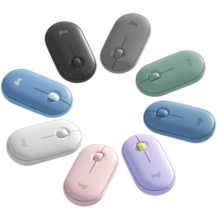Logitech PEBBLE M350 1000DPI Ultra-Thin Dual-Mode Wireless Bluetooth Mouse(White) - Wireless Mice by Logitech | Online Shopping UK | buy2fix