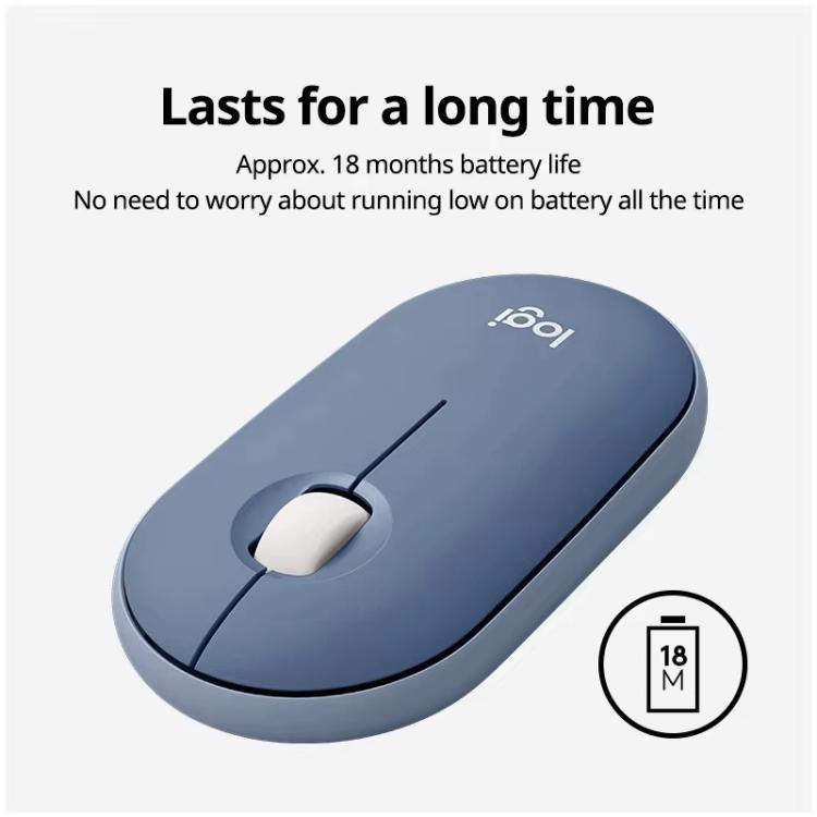 Logitech PEBBLE M350 1000DPI Ultra-Thin Dual-Mode Wireless Bluetooth Mouse(Pink) - Wireless Mice by Logitech | Online Shopping UK | buy2fix