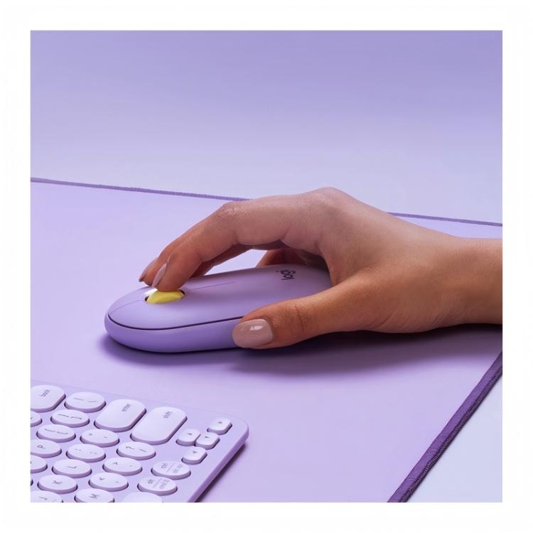 Logitech PEBBLE M350 1000DPI Ultra-Thin Dual-Mode Wireless Bluetooth Mouse(Pink) - Wireless Mice by Logitech | Online Shopping UK | buy2fix