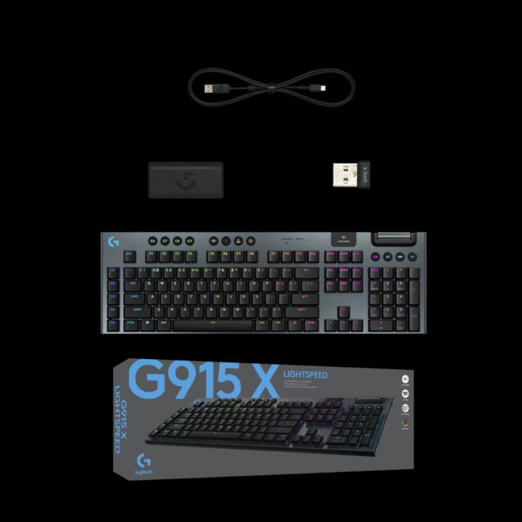 Logitech G915 X LIGHTSPEED Wireless Low Profile Gaming Keyboard(White Tactile) - Wireless Keyboard by Logitech | Online Shopping UK | buy2fix