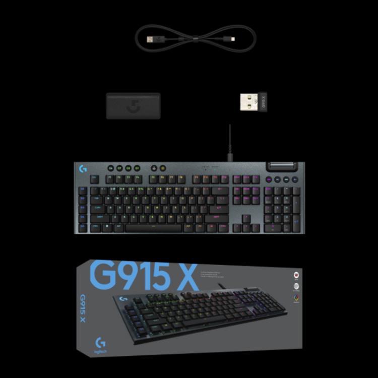 Logitech G915 X Wired Low Profile Gaming Keyboard(Black Tactile) - Wireless Keyboard by Logitech | Online Shopping UK | buy2fix