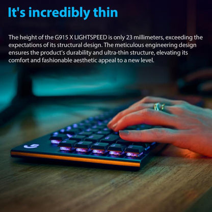 Logitech G915 X Wired Low Profile Gaming Keyboard(Black Tactile) - Wireless Keyboard by Logitech | Online Shopping UK | buy2fix