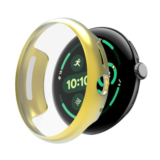 For Google Pixel Watch 3 45mm Integrated Full Coverage TPU Watch Protective Cover(Gold) - Watch Cases by buy2fix | Online Shopping UK | buy2fix