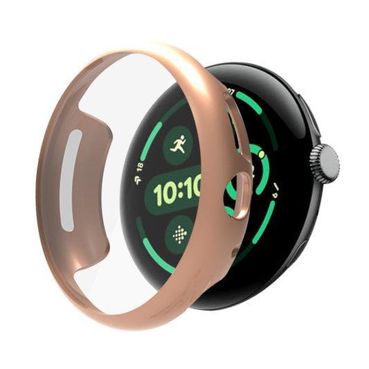 For Google Pixel Watch 3 45mm Integrated Full Coverage TPU Watch Protective Cover(Rose Gold) - Watch Cases by buy2fix | Online Shopping UK | buy2fix