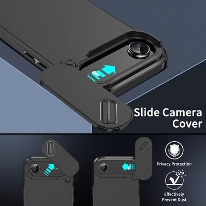 For iPhone Air Sliding Camshield TPU + PC Phone Case(Black) - iPhone Air Cases by buy2fix | Online Shopping UK | buy2fix