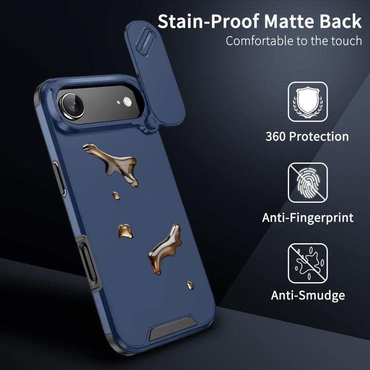 For iPhone Air Sliding Camshield TPU + PC Phone Case(Blue) - iPhone Air Cases by buy2fix | Online Shopping UK | buy2fix