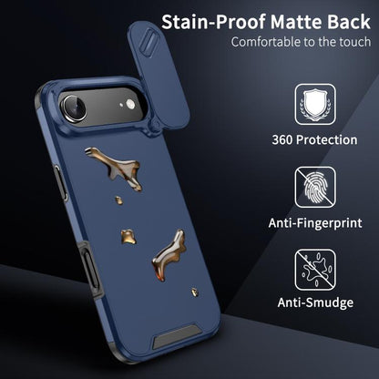 For iPhone Air Sliding Camshield TPU + PC Phone Case(Blue) - iPhone Air Cases by buy2fix | Online Shopping UK | buy2fix