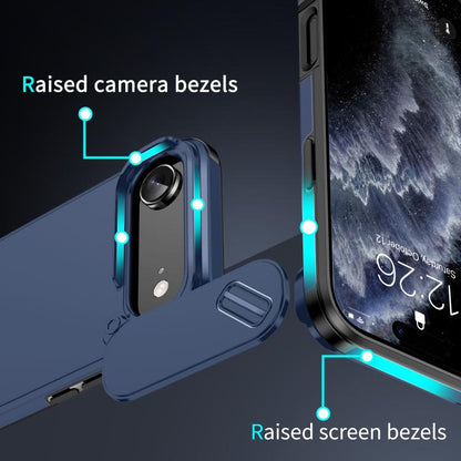 For iPhone Air Sliding Camshield TPU + PC Phone Case(Blue) - iPhone Air Cases by buy2fix | Online Shopping UK | buy2fix