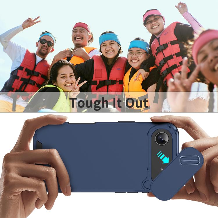 For iPhone Air Sliding Camshield TPU + PC Phone Case(Blue) - iPhone Air Cases by buy2fix | Online Shopping UK | buy2fix