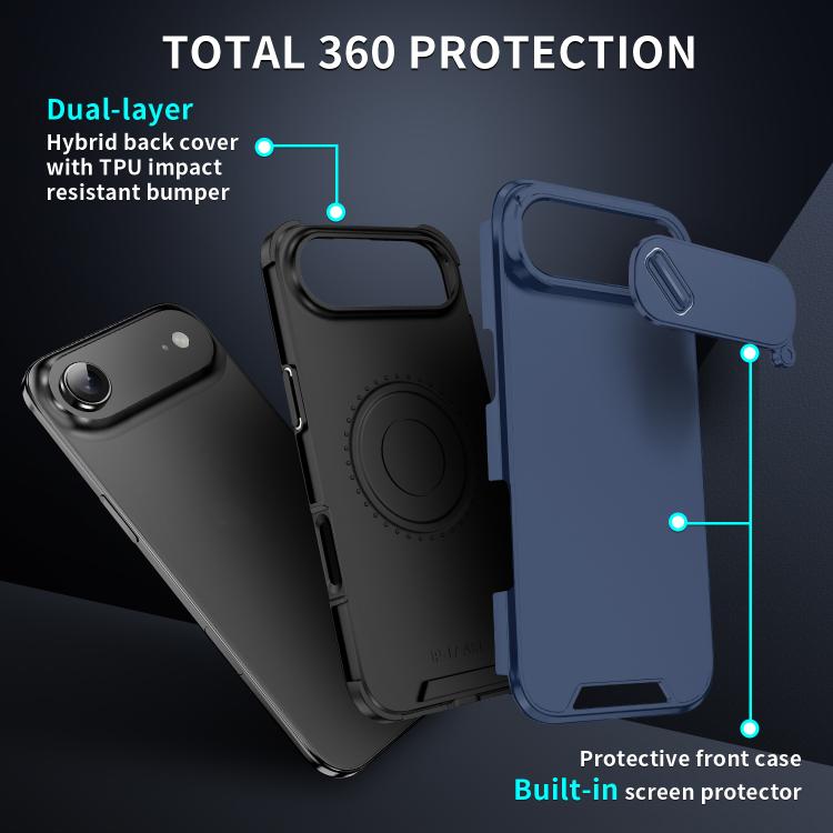 For iPhone Air Sliding Camshield TPU + PC Phone Case(Blue) - iPhone Air Cases by buy2fix | Online Shopping UK | buy2fix