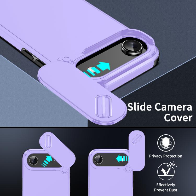 For iPhone Air Sliding Camshield TPU + PC Phone Case(Purple) - iPhone Air Cases by buy2fix | Online Shopping UK | buy2fix