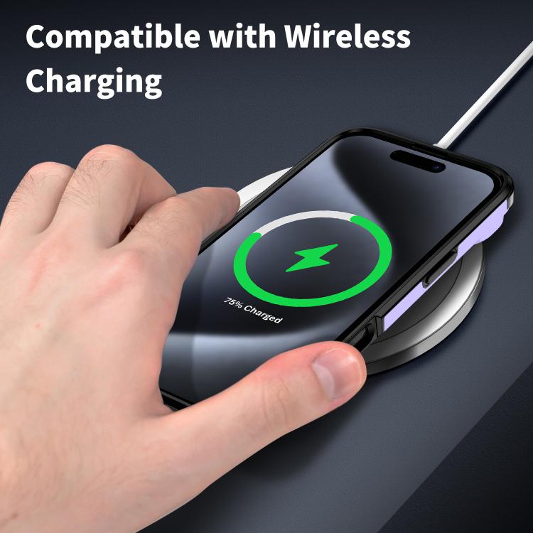 For iPhone Air Sliding Camshield TPU + PC Phone Case(Purple) - iPhone Air Cases by buy2fix | Online Shopping UK | buy2fix