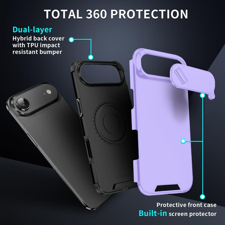 For iPhone Air Sliding Camshield TPU + PC Phone Case(Purple) - iPhone Air Cases by buy2fix | Online Shopping UK | buy2fix