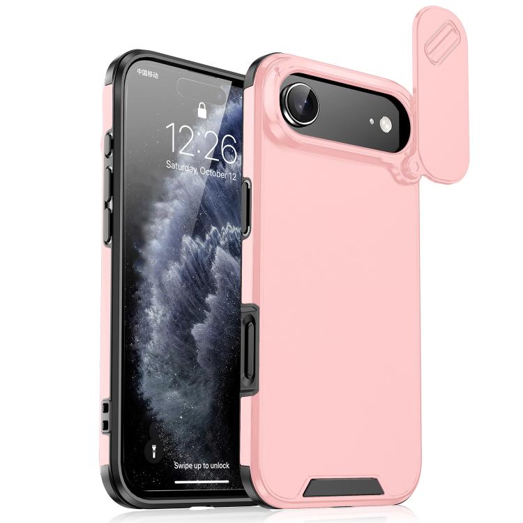 For iPhone Air Sliding Camshield TPU + PC Phone Case(Pink) - iPhone Air Cases by buy2fix | Online Shopping UK | buy2fix
