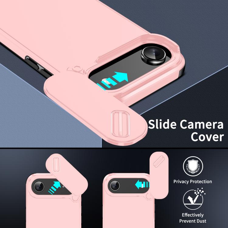 For iPhone Air Sliding Camshield TPU + PC Phone Case(Pink) - iPhone Air Cases by buy2fix | Online Shopping UK | buy2fix