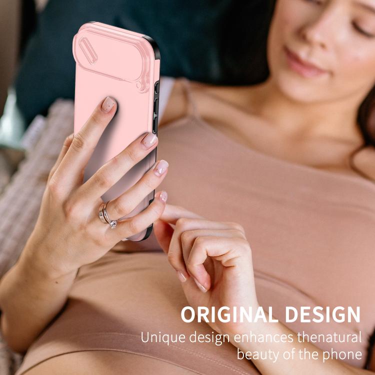 For iPhone Air Sliding Camshield TPU + PC Phone Case(Pink) - iPhone Air Cases by buy2fix | Online Shopping UK | buy2fix