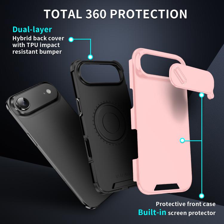 For iPhone Air Sliding Camshield TPU + PC Phone Case(Pink) - iPhone Air Cases by buy2fix | Online Shopping UK | buy2fix
