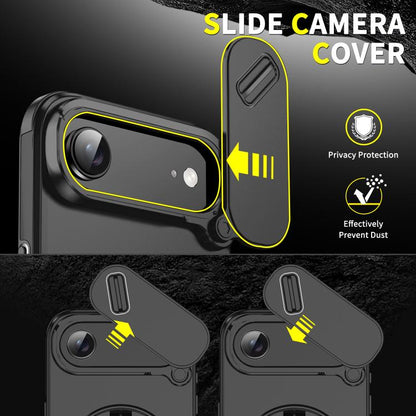 For iPhone Air Sliding Camshield Ring Holder Phone Case(Black) - iPhone Air Cases by buy2fix | Online Shopping UK | buy2fix