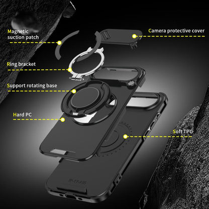 For iPhone Air Sliding Camshield Ring Holder Phone Case(Black) - iPhone Air Cases by buy2fix | Online Shopping UK | buy2fix