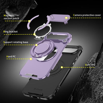 For iPhone Air Sliding Camshield Ring Holder Phone Case(Purple) - iPhone Air Cases by buy2fix | Online Shopping UK | buy2fix