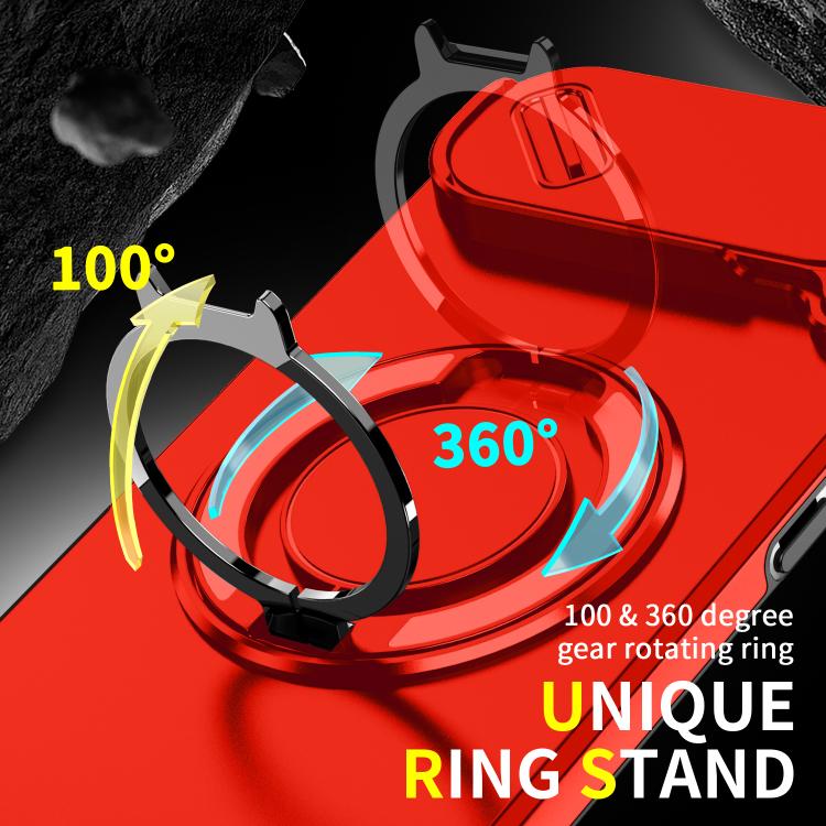 For iPhone Air Sliding Camshield Ring Holder Phone Case(Red) - iPhone Air Cases by buy2fix | Online Shopping UK | buy2fix