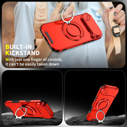 For iPhone Air Sliding Camshield Ring Holder Phone Case(Red) - iPhone Air Cases by buy2fix | Online Shopping UK | buy2fix