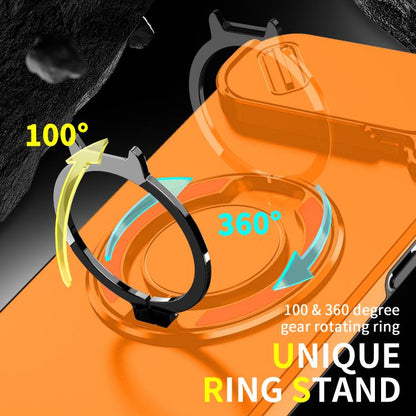 For iPhone Air Sliding Camshield Ring Holder Phone Case(Orange) - iPhone Air Cases by buy2fix | Online Shopping UK | buy2fix