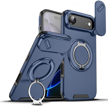 For iPhone Air Sliding Camshield Ring Holder Phone Case(Blue) - iPhone Air Cases by buy2fix | Online Shopping UK | buy2fix