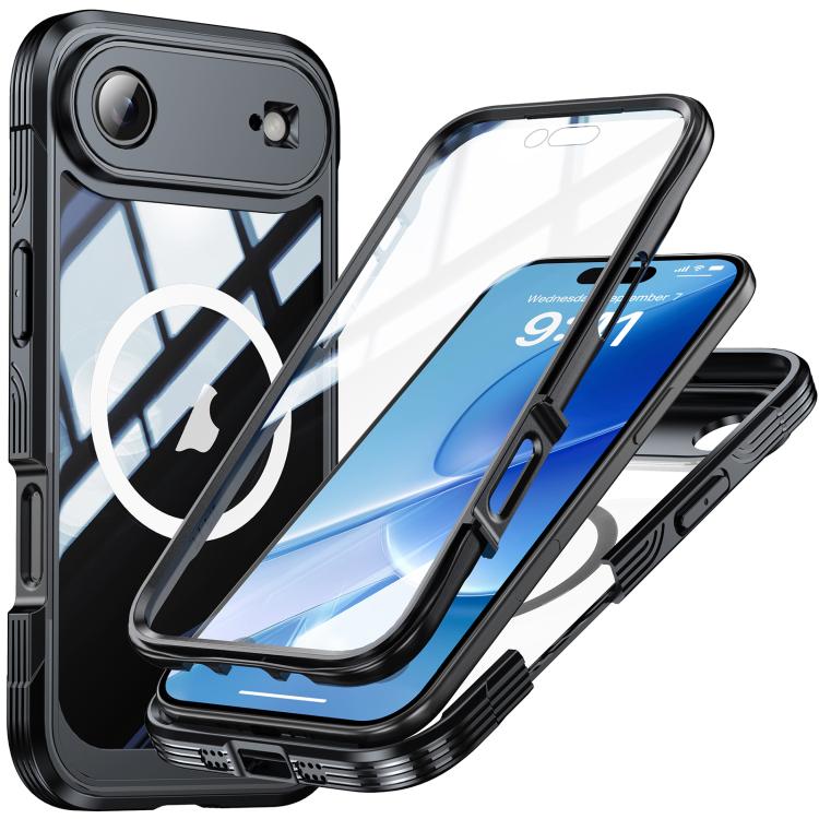 For iPhone Air RedPepper Tempered Glass MagSafe Phone Case(Black) - iPhone Air Cases by RedPepper | Online Shopping UK | buy2fix