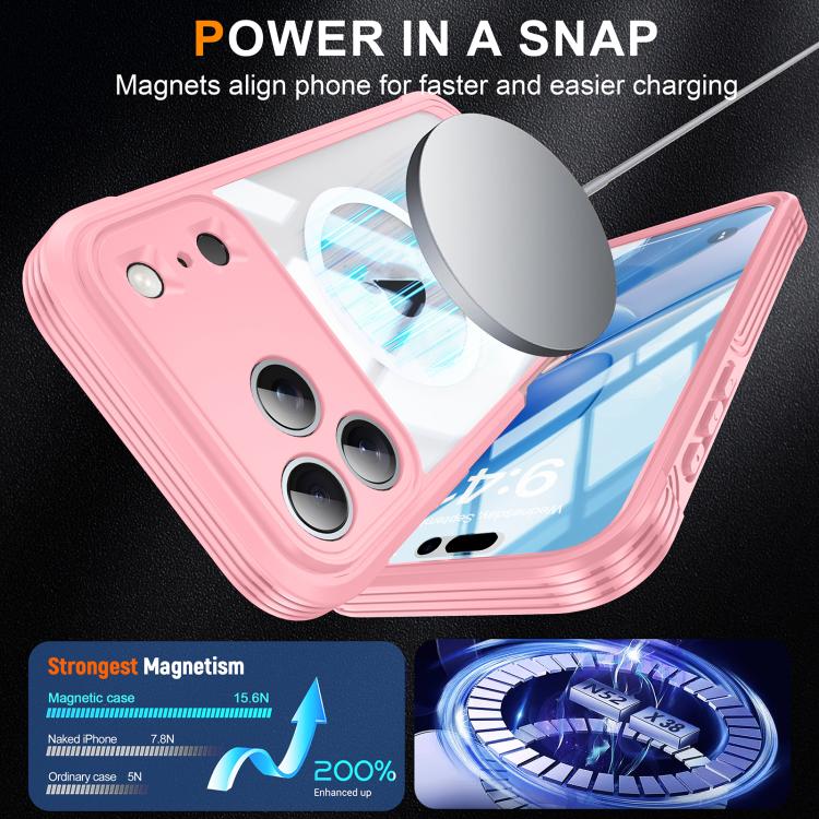 For iPhone 17 Pro RedPepper Tempered Glass MagSafe Phone Case(Pink) - iPhone 17 Pro Cases by RedPepper | Online Shopping UK | buy2fix