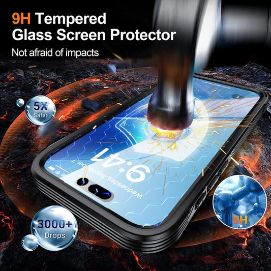 For iPhone 17 Pro RedPepper Tempered Glass MagSafe Phone Case(Black) - iPhone 17 Pro Cases by RedPepper | Online Shopping UK | buy2fix