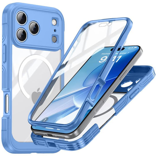 For iPhone 17 Pro RedPepper Tempered Glass MagSafe Phone Case(Blue)
