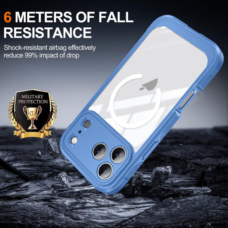 For iPhone 17 Pro RedPepper Tempered Glass MagSafe Phone Case(Blue) - iPhone 17 Pro Cases by RedPepper | Online Shopping UK | buy2fix