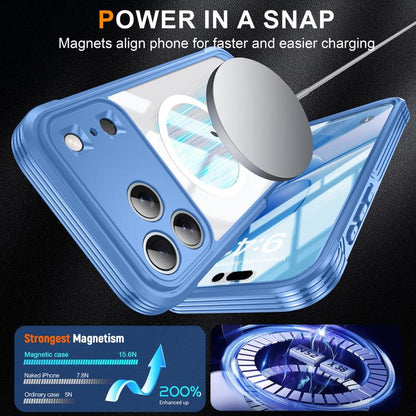 For iPhone 17 Pro Max RedPepper Tempered Glass MagSafe Phone Case(Blue) - iPhone 17 Pro Max Cases by RedPepper | Online Shopping UK | buy2fix