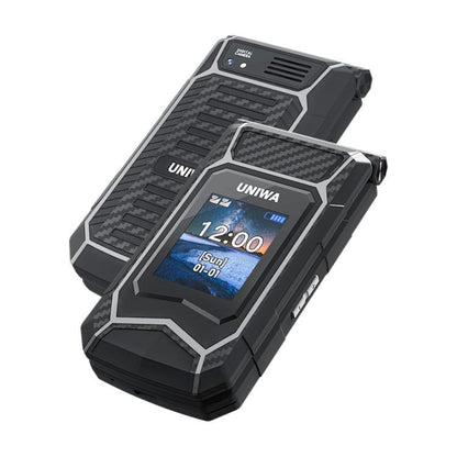 UNIWA X29 Keypad Flip Rugged Phone, 2.8 inch + 1.77 inch Double Screen, MT6261D, Network: 2G, Plug:AU Plug(Black Grey) - UNIWA by UNIWA | Online Shopping UK | buy2fix