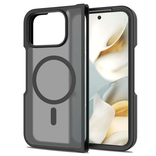 For Google Pixel 10 Pro Fold Skin Feel TPU Hybrid PC MagSafe Phone Case(Black) - Google Cases by buy2fix | Online Shopping UK | buy2fix
