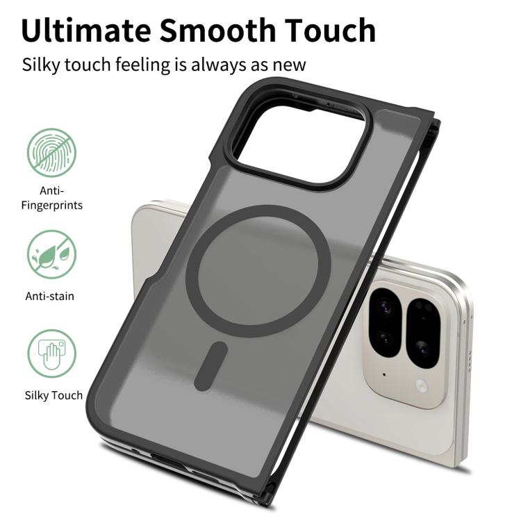 For Google Pixel 10 Pro Fold Skin Feel TPU Hybrid PC MagSafe Phone Case(Black) - Google Cases by buy2fix | Online Shopping UK | buy2fix