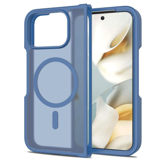 For Google Pixel 10 Pro Fold Skin Feel TPU Hybrid PC MagSafe Phone Case(Blue) - Google Cases by buy2fix | Online Shopping UK | buy2fix