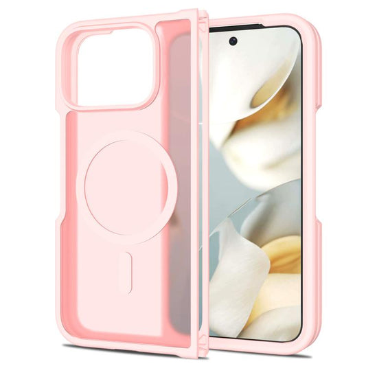 For Google Pixel 10 Pro Fold Skin Feel TPU Hybrid PC MagSafe Phone Case(Pink) - Google Cases by buy2fix | Online Shopping UK | buy2fix